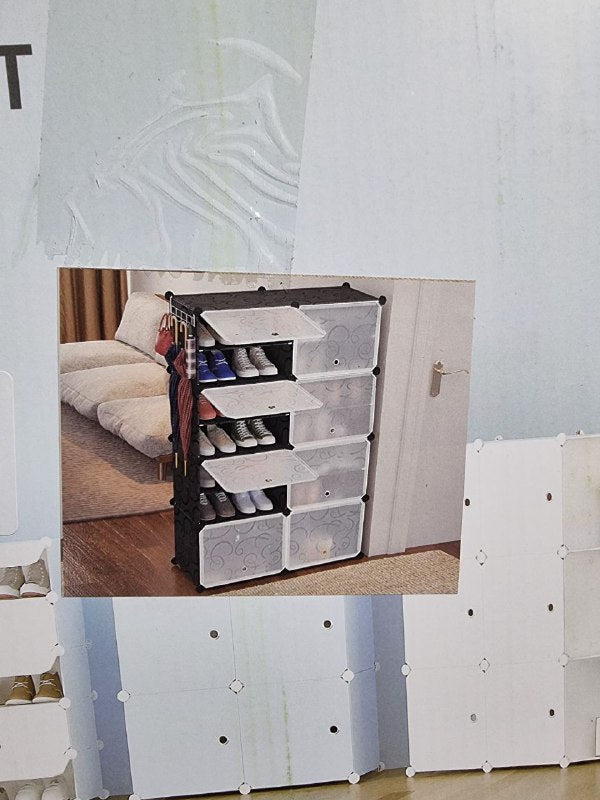 16-Tier Large Plastic Shoe Rack  JL 02_ 8L  رف الأحذية من البلاستيك ذو 16 طبقة