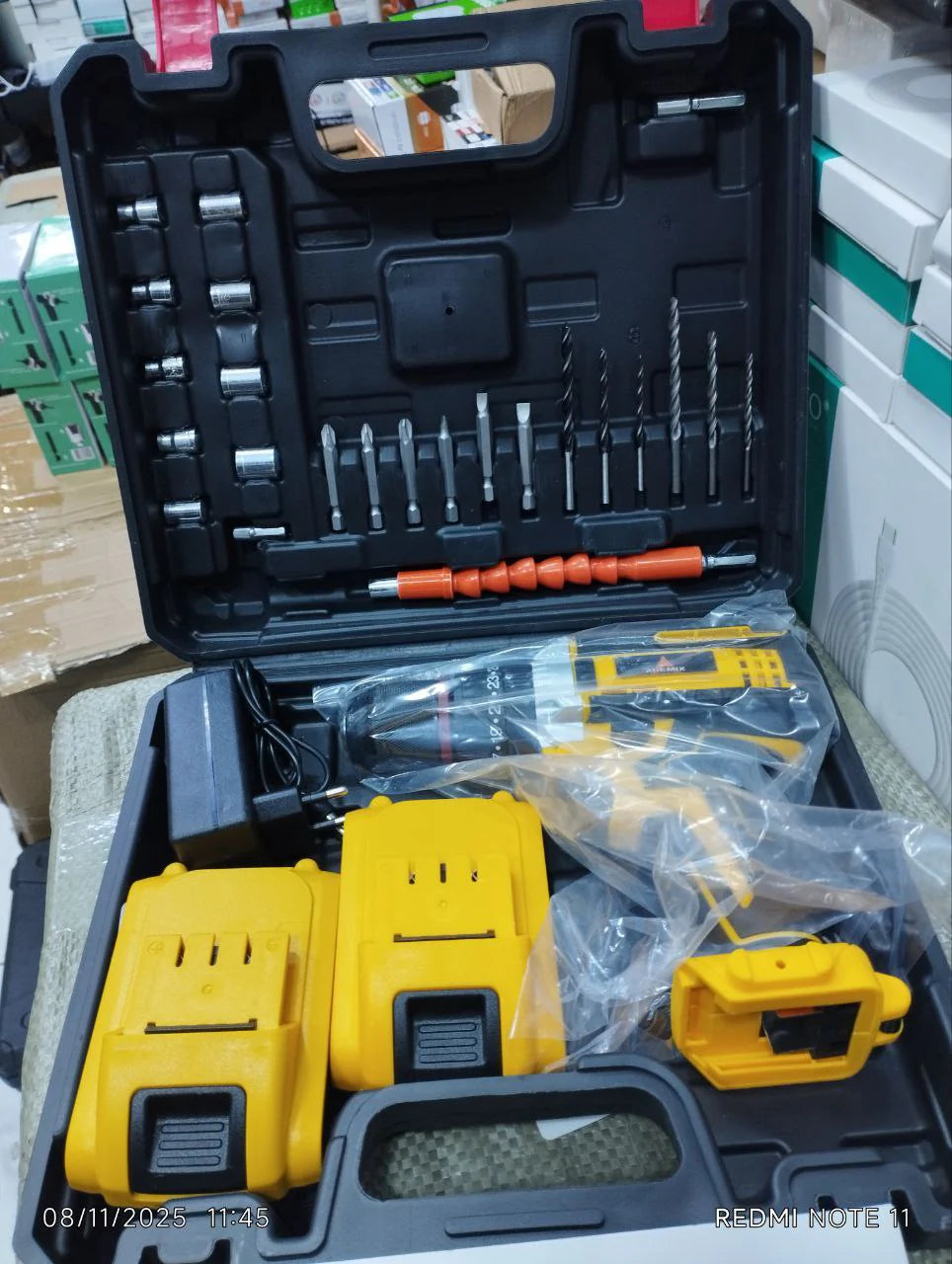 مثقاب كهربائي متعدد الوظائف 48V مع بطاريتين ليثيوم Lithium Electric tool Perceuse 48V