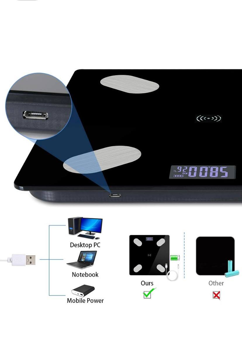 ميزان إلكتروني ذكي بتقنية البلوتوث Balance électronique intelligente Bluetooth Pèse-personne