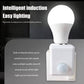 Base de lampe Led قاعدة مصباح LED E27 AC85-265V مزودة بمستشعر حركة PIR، وحامل مصباح يعمل بالاستشعار البشري، ومحول مقبس، ومحول قابل للتعديل
