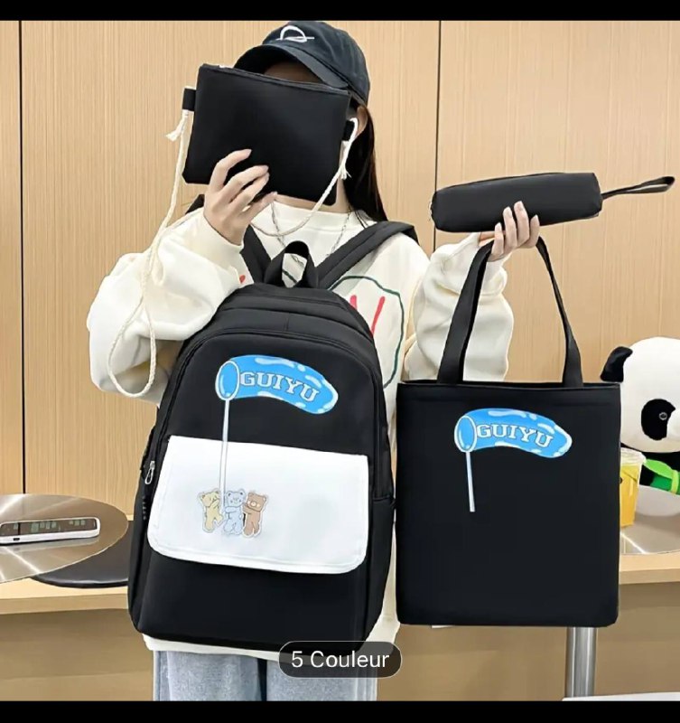 Sac dos scolaire 4pcs