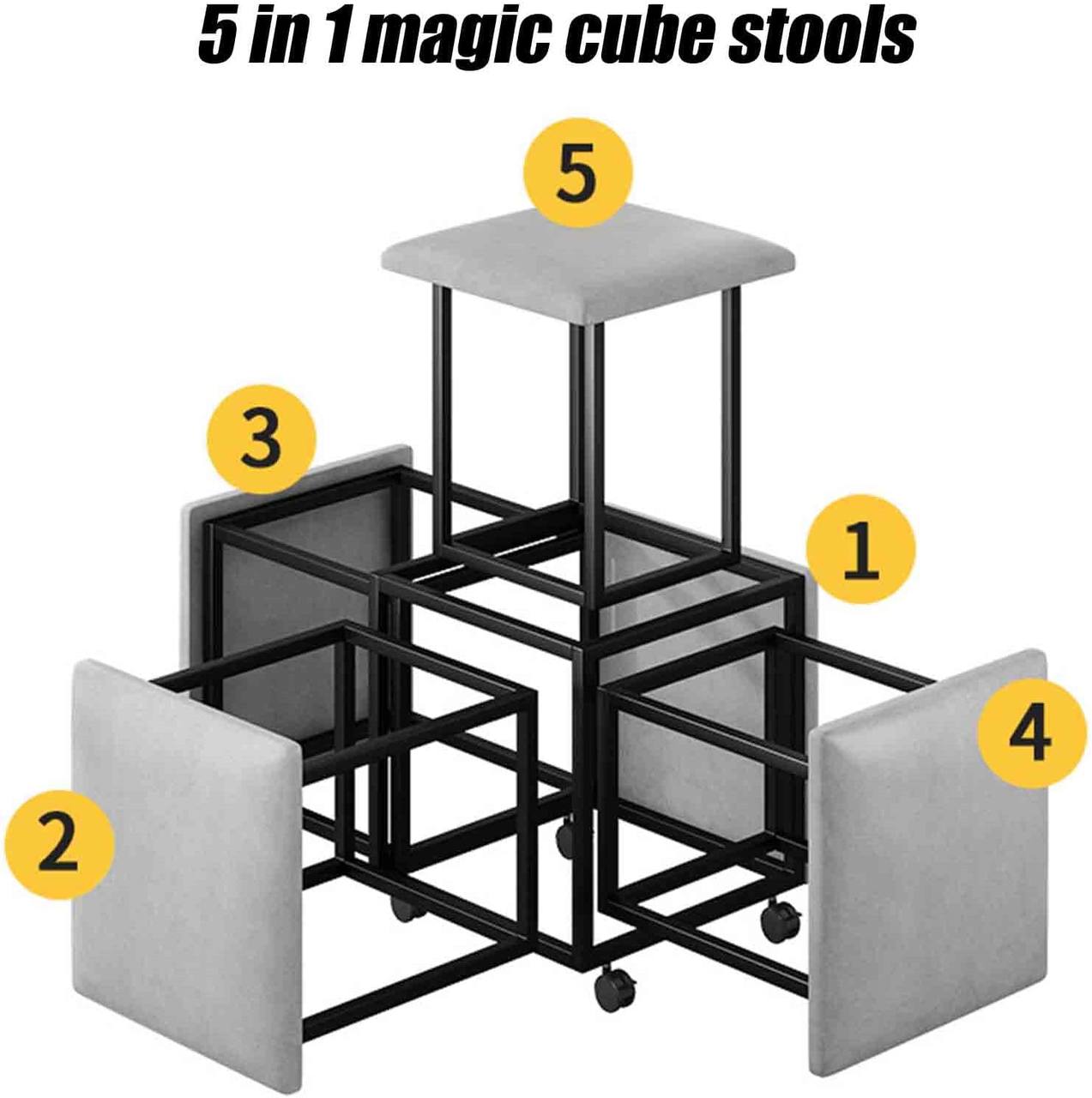 5in1 Magic Cube Stools Tabourets Cube Magique 5 en 1 كرسي مكعب سحري 5 في 1