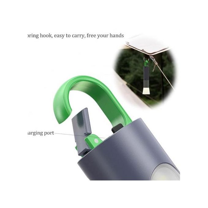 مصباح تخييم LED محمول، فائق السطوع، قابل لإعادة الشحن عبر USB-C، مع خطاف lampe de camping LED Portable, Super Lumineuse, Rechargeable USB-C, avec Crochet