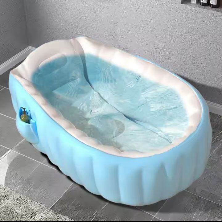 Baignoire gonflable pour bébé ,portable pour bébé avec pompe à air حوض استحمام قابل للنفخ للأطفال ,محمول للأطفال مزود بمضخة هواء
