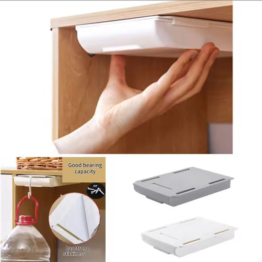 صندوق تخزين مخفي تحت المكتب، معجون، صغير، تخزين متنوع Boîte de rangement cachée sous le bureau