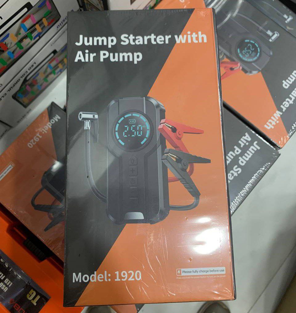 Jump Starter Air Pump مضخة هواء لتشغيل السيارة modèle 1920