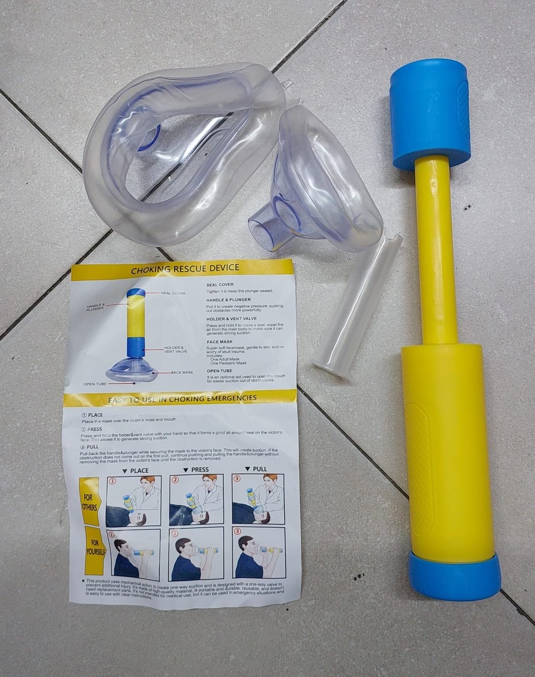 جهاز إنقاذ محمول مضاد للاختناق لحالات الطوارئ المنزلية Dispositif de secours anti-étouffement portatif pour urgence à domicile