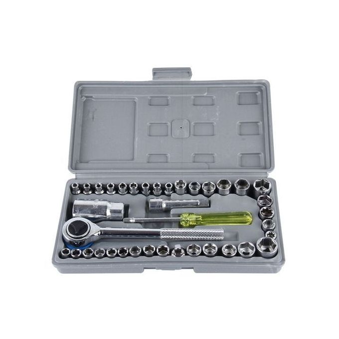 مجموعة مفاتيح ربط مزدوجة 40 قطعة 40Pc Combination Socket Wrench Set Jeu de 40 clés à douille mixtes