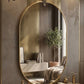 مرآة حائط دائرية بتصميم أنيق وبسيط، قطعة ديكور Miroir mural rond au design épuré et élégant pièce décorative