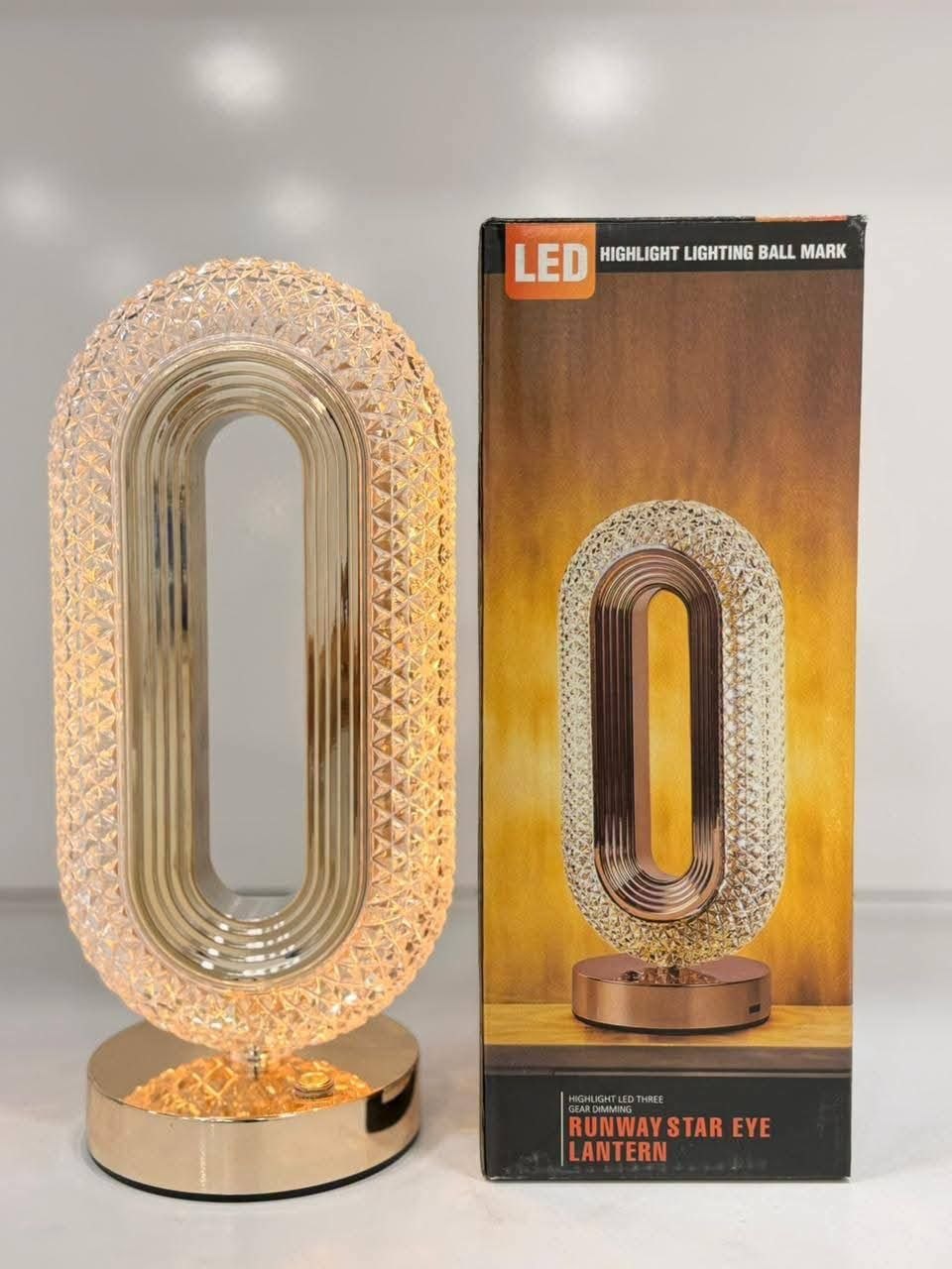 مصباح طاولة كريستالي يعمل باللمس، مزود بمنفذ USB Lampe de Table Cristal Tactile USB 3 Couleurs Éclairage Ambiance