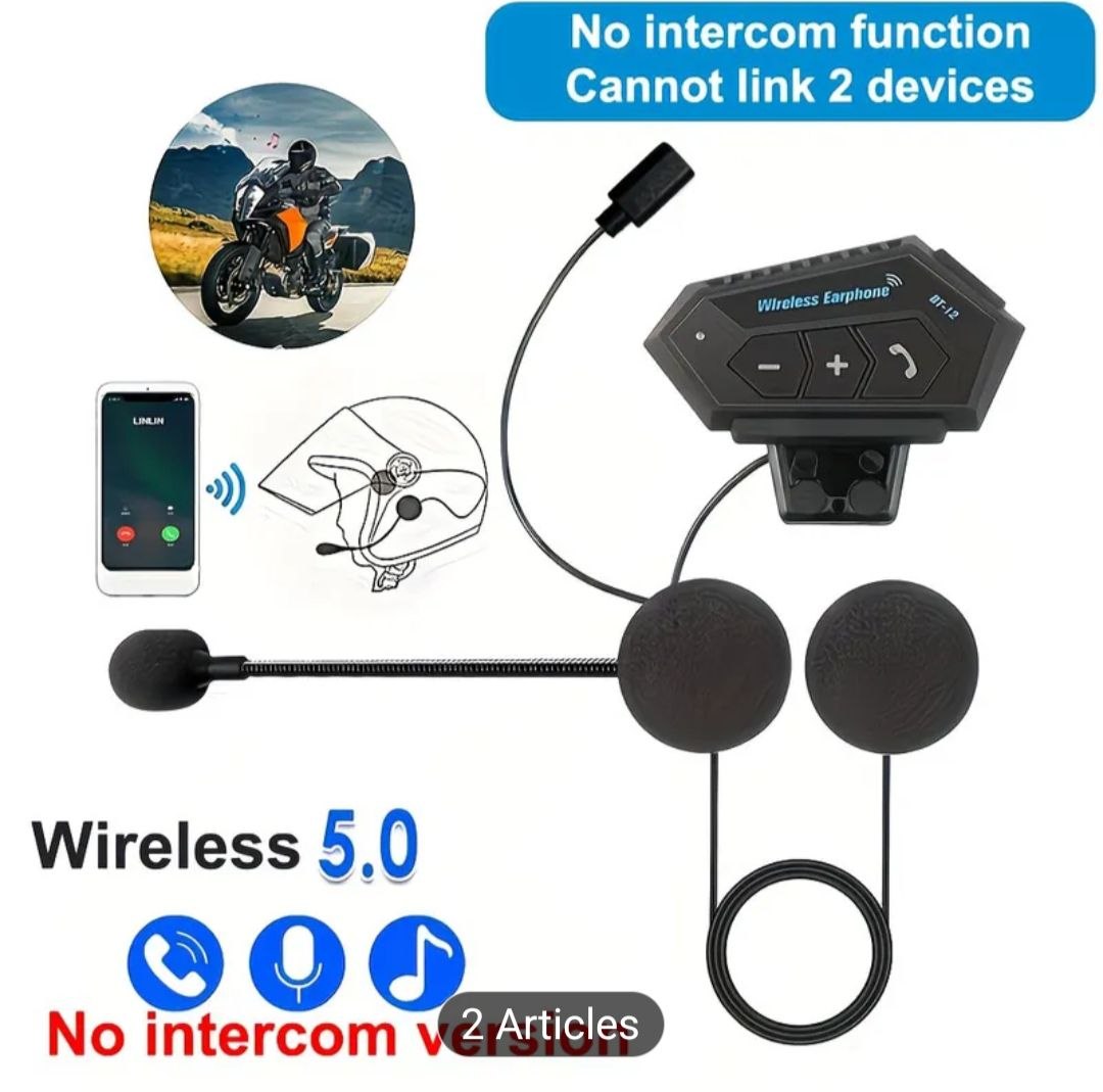 Motocycle BT Helmet Headset with Microphone سماعة رأس بلوتوث للخوذة للدراجات النارية مزودة بميكروفون