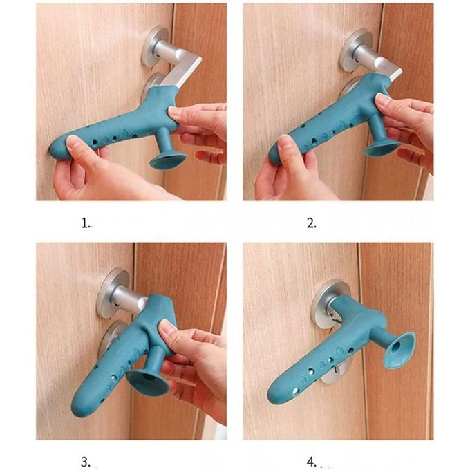 مقبض باب سيليكون مع كوب شفط Poignée de porte en silicone avec ventouse