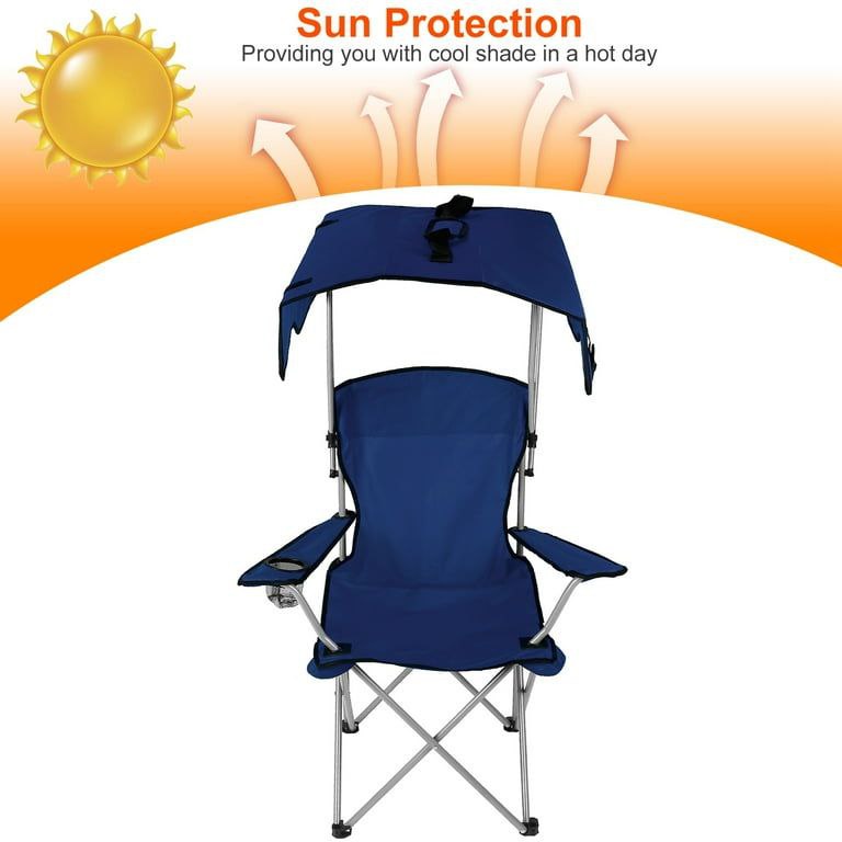 Premium Auto-Folding Canopy Chair كرسي التخييم الفاخر بالمظلة الأوتوماتيكية