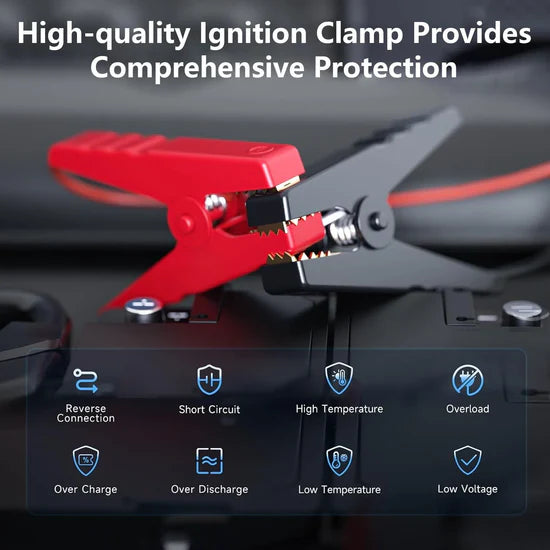 Démarreur de batterie portable 5 en 1 avec compresseur d'air جهاز بدء تشغيل السيارة مع ضاغط هواء