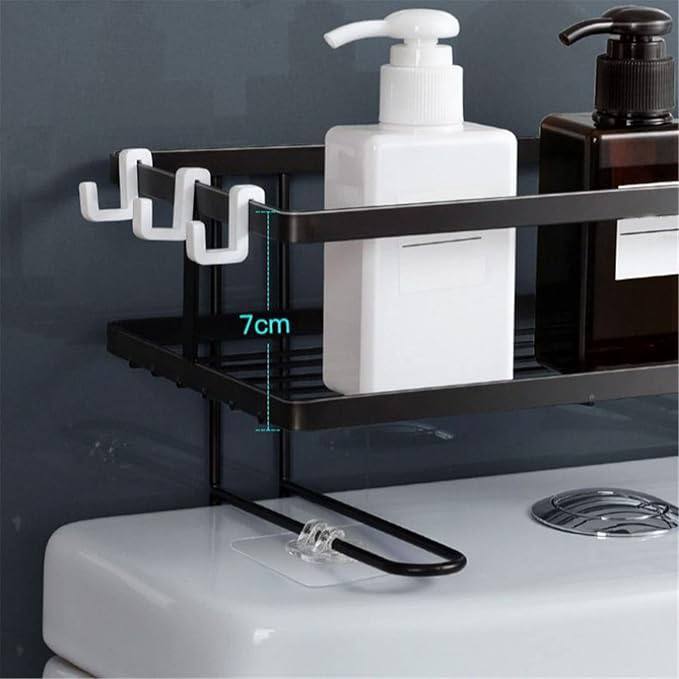 حامل تخزين الحمام على الحائط، بدون حفر Étagère de rangement murale pour salle de bain, sans perçage