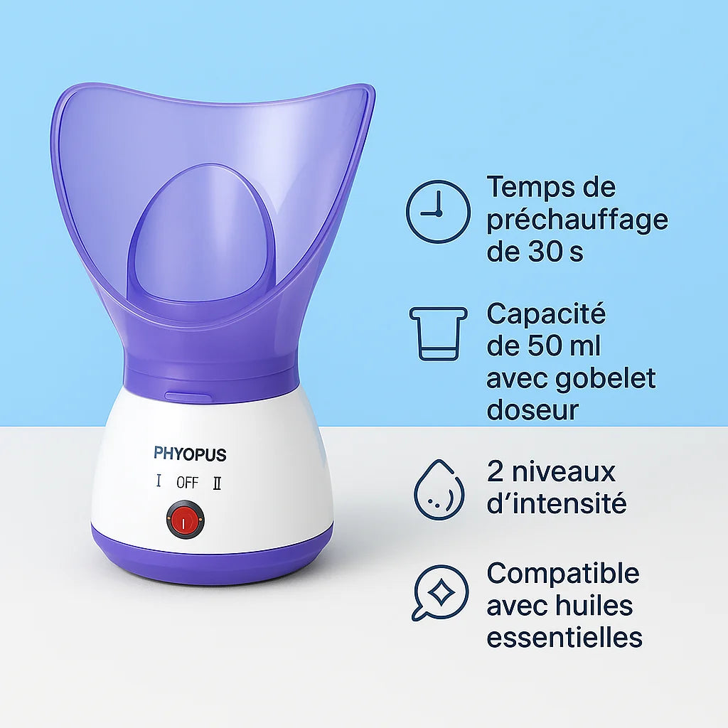 جهاز PHYOPUS PH-718 هو ساونا بخار للوجه مصممة لتنظيف المسام بعمق