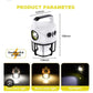 مصباح تخييم LED قابل لإعادة الشحن بإضاءة مزدوجة CH-22025 Dual Light Source Camping Lights Lampe de Camping LED Rechargeable Double Éclairage