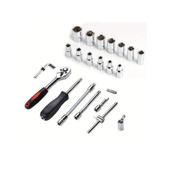 طقم أدوات إصلاح السيارات46 قطعة Set d'Outils de Réparation Automobile 46 Pièces avec Douilles