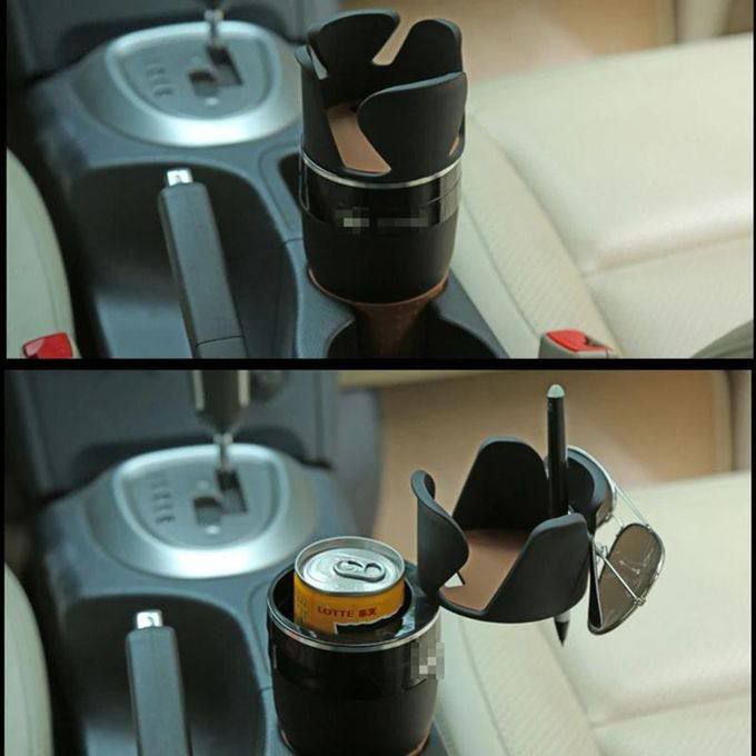 Porte-gobelet de voiture multifonctionnel 3in1 حامل أكواب و هاتف للسيارة متعدد الأغراض قابل للدوران