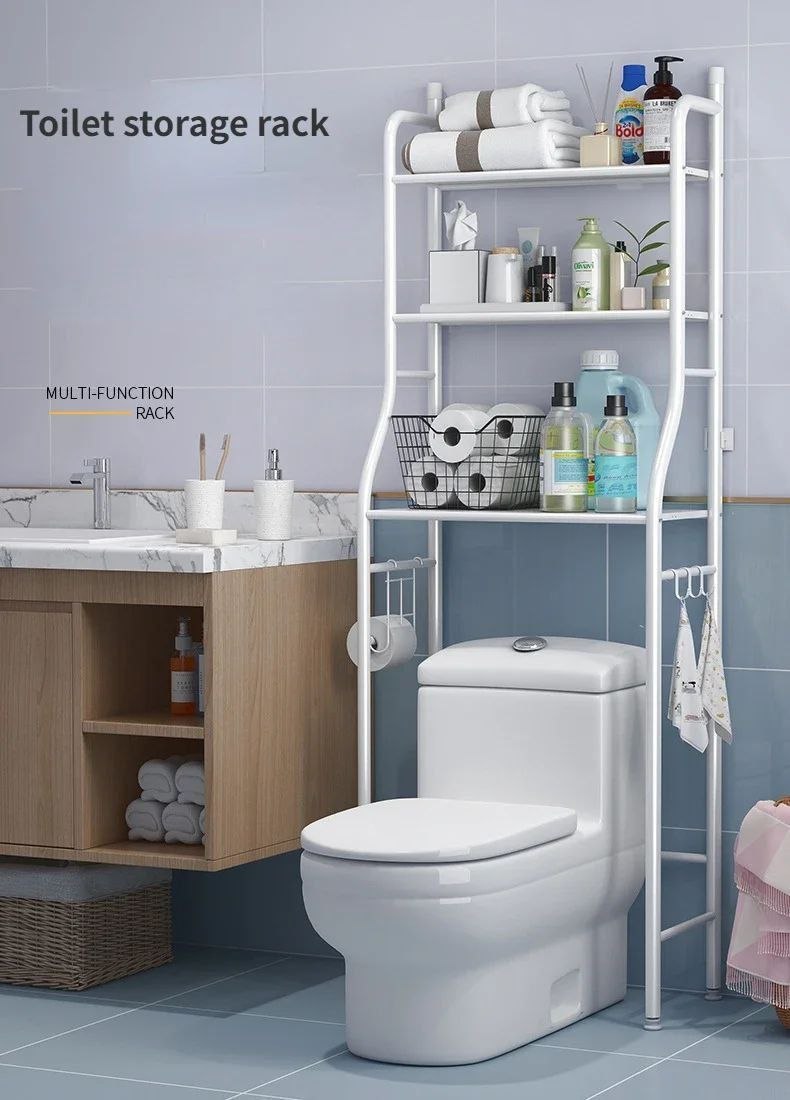 Toilet rack Étagère de Salle de Bain 3 Niveaux au-dessus des Toilettes رف حمام ثلاثي الطبقات فوق المرحاض