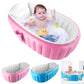 Baignoire gonflable pour bébé avec un coussin antidérapant central حوض استحمام قابل للنفخ للأطفال مزود بوسادة مركزية مانعة للانزلاق