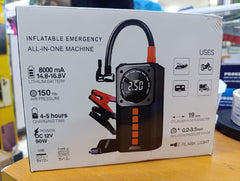 Inflatable Emergency all in one machine 8000MA 150 PSI جهاز طوارئ قابل للنفخ، الكل في واحد