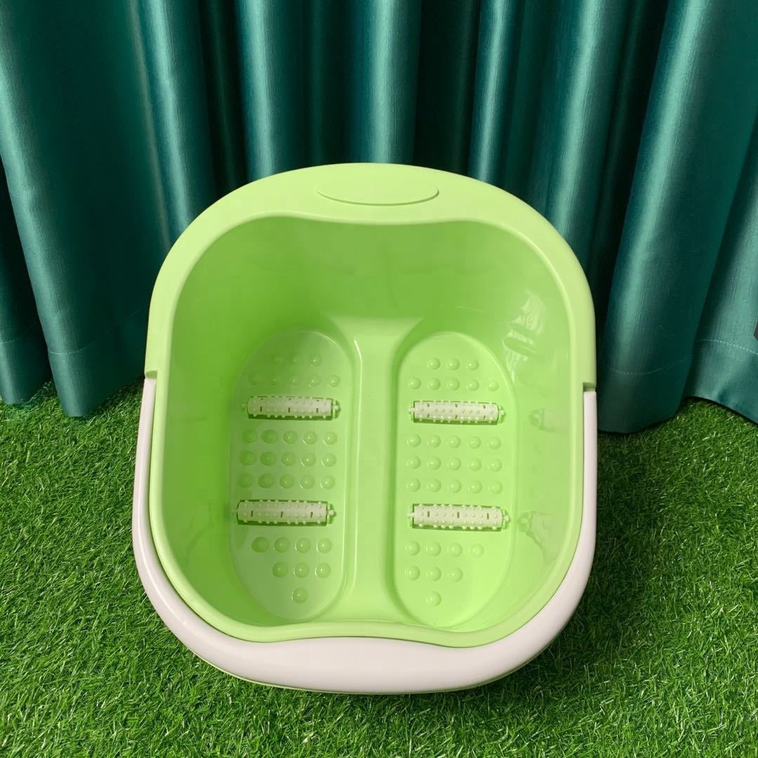 حوض بلاستيكي لنقع القدمين مزود بأسطوانات تدليك مدمجة Bassine de bain de pieds en plastique avec des rouleaux de massage intégrés