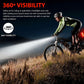 Lampe de vélo rechargeable USB, 3 modes d'éclairage, phare avant مصباح دراجة قابل لإعادة الشحن عبر USB بثلاثة أوضاع، مصباح أمامي للدراجة