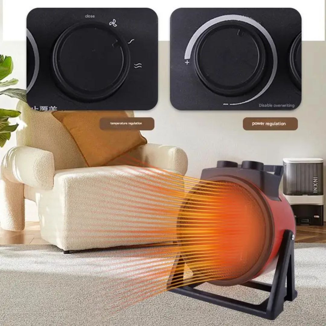 سخان مكتب كهربائي محمول دائري، سخان مروحة صغير Chauffage électrique portable rond de table de bureau, mini ventilateur