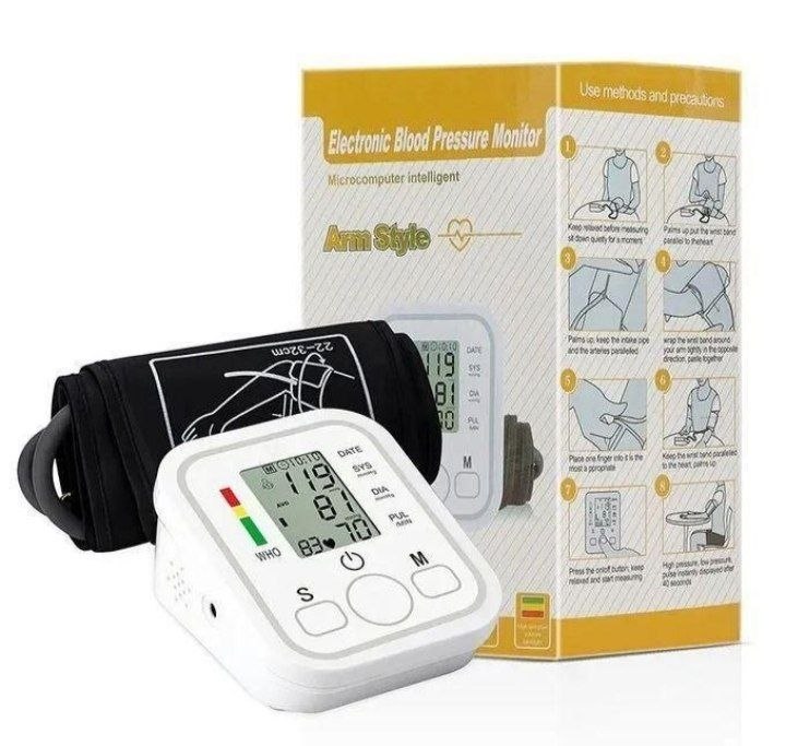 Electronic Blood Pressure Monitor Tensiomètre numérique automatique جهاز قياس ضغط الدم الإلكتروني