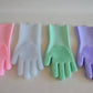 قفازات تنظيف متعددة الوظائف من السيليكون Gants sont des gants de nettoyage multifonctions en silicone avec brosses intégrées