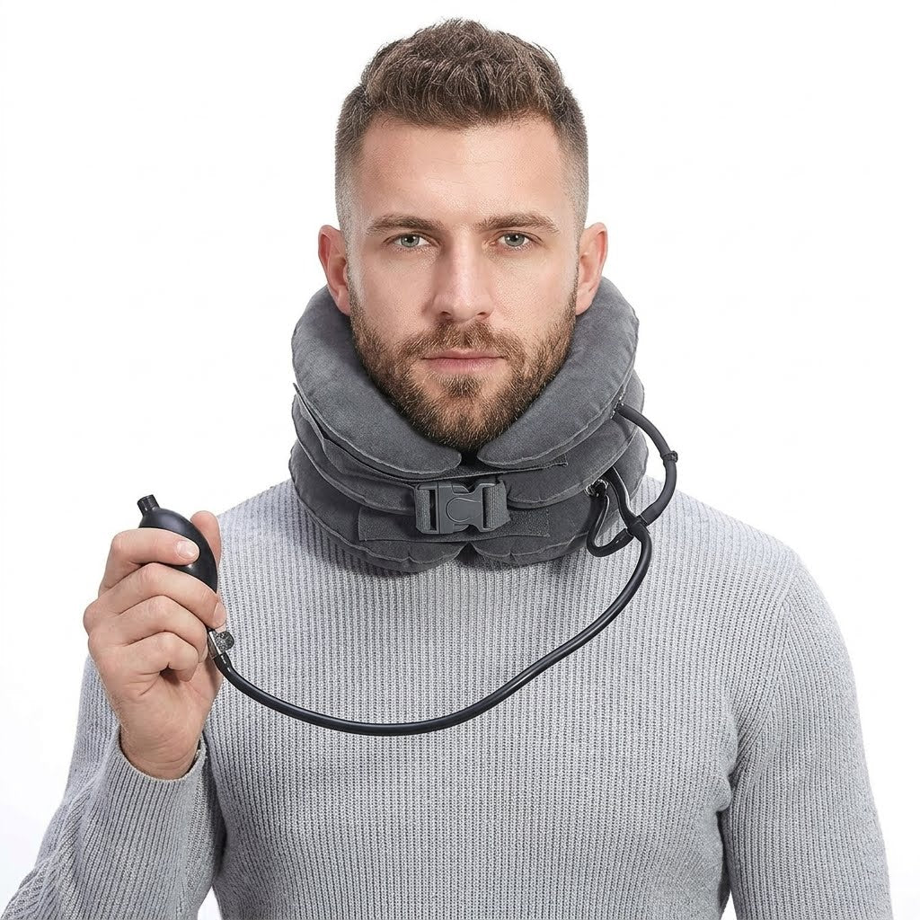 طوق قابل للنفخ للرقبة والكتفين من مادة PVC Collier gonflable avec tamis pour cou et épaules en PVC