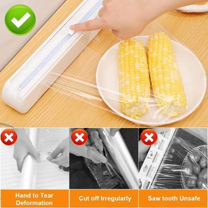 Distributeur film découpe sécurisée pratique موزع غلاف بلاستيكي بقطع آمن