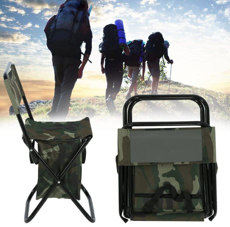 كرسي قابل للطي مع حقيبة للرحلات والخرجات والصيد 2en1 Chaise avec Sac, Pliable Léger Camping