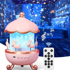 جهاز عرض ضوئي ليلي LED دوار للأطفال مع موسيقى Veilleuse Projecteur Rotatif LED pour Enfants avec Musique et Motifs Astronautes
