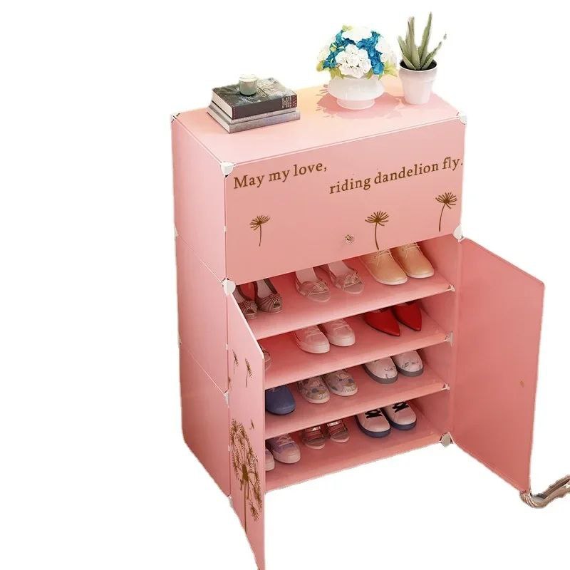 3D Decorated Triple Door Shoe Storage  JL 04