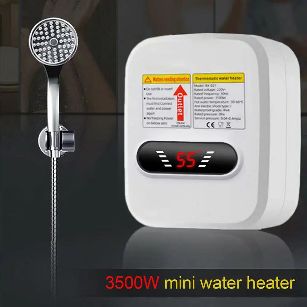 Chauffe-eau électrique instantané avec pommeau de douche سخان مياه كهربائي فوري مزود برأس دش