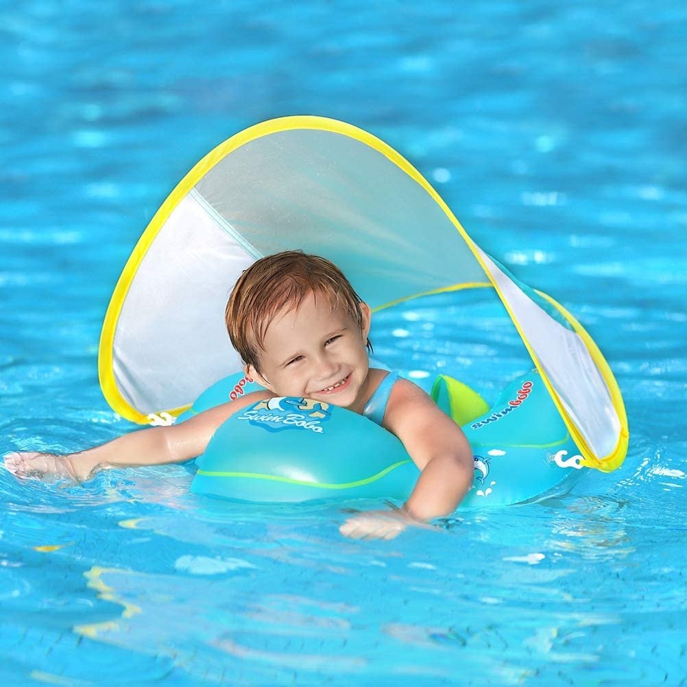 عوامة قابلة للنفخ للمسبح مع مظلة، للأطفال، عوامة للرضع Bouée gonflable avec auvent, pour enfants
