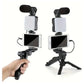 Kit Vlogging Smartphone AY49 RGB avec Trépied, Lampe LED et Micro Sans Fil طقم تصوير فيديو للهواتف الذكية AY49 RGB مع حامل ثلاثي القوائم، وإضاءة LED، وميكروفون لاسلكي للبث المباشر وإنشاء المحتوى