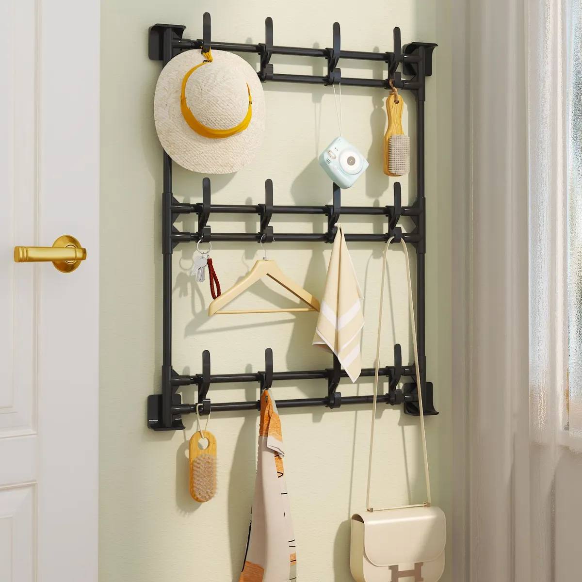 منظم معاطف يُثبت على الحائط WALL MOUNTED COAT RACK ORGANIZER