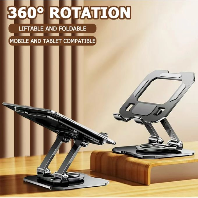 حامل كمبيوتر لوحي من الألومنيوم يدور 360 درجة، حامل سطح مكتب Support de tablette rotatif 360 en aluminium, Aluminium alloy bracket for tablet computer