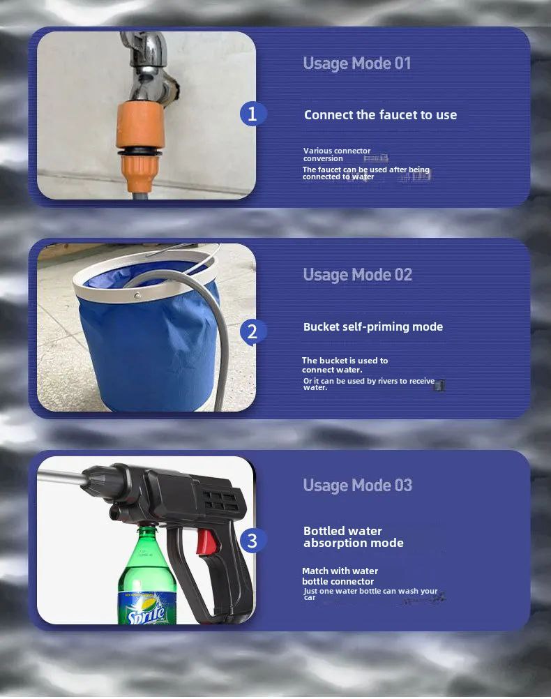 Pistolet de lavage haute pression sans fil مسدس غسيل لاسلكي عالي الضغط