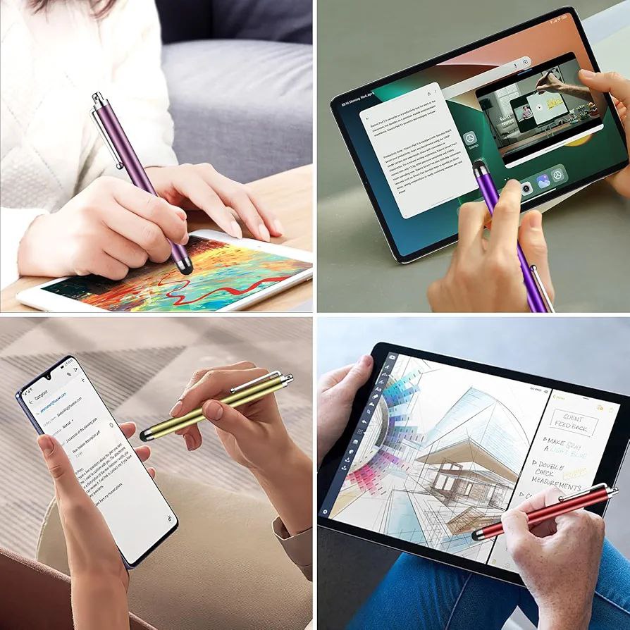 أقلام لمس سعوية عالمية للأجهزة اللوحية Stylets Universels Capacitifs à Écran Tactile pour Tablettes, iPad Mini, iPad Pro, iPad Air, Smartphones