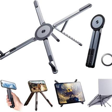 B15 Support pliable multifonctionnel 4 en 1 pour smartphones, tablettes et ordinateurs portables حامل متعدد الوظائف قابل للطي 4 في 1 للهواتف الذكية والأجهزة اللوحية وأجهزة الكمبيوتر المحمولة