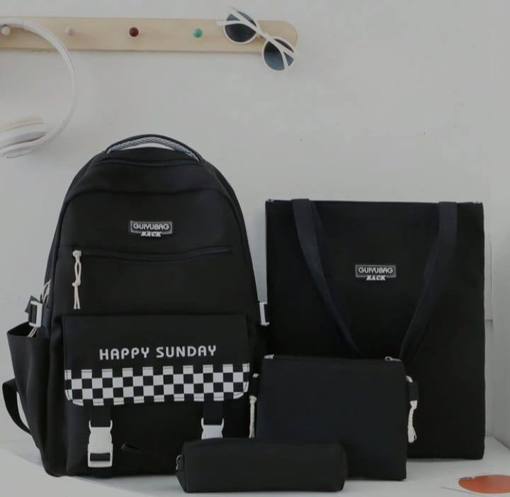 Sac dos scolaire 4pcs