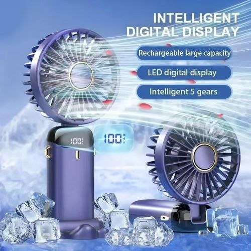 Mini ventilateur portable rechargeable affichage LED مروحة صغيرة محمولة قابلة لإعادة الشحن مزودة بشاشة LED لعرض مستوى البطارية