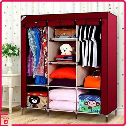 Armoire à vêtements portable à assembler simple pour chambre à coucher