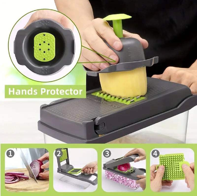 مفرمة الخضار قطاعة وقطاعة للخضراوات وجميع أنواع الفواكه Hachoir à légumes trancheuse et coupe-légumes