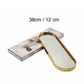 صينية مزخرفة بمرآة من المعدن الذهبي اللون 40×12×1.5 سم Plateau miroir décoratif en métal doré