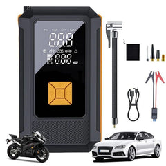 منفاخ ومشغل إطارات سيارات كهربائي محمول 2 في 1، ضاغط هواء عالي الضغط 2en1 Gonfleur et démarreur de pneus électrique pour voiture portable, compresseur d'air haute pression